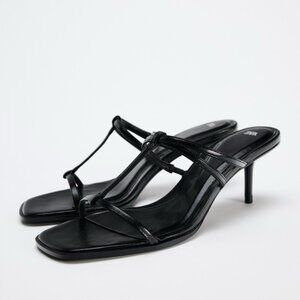Zara Black Sandals With Straps